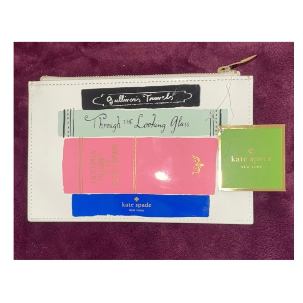 NWT KATE SPADE ACADEMIA STACK ZIP POUCH TO FIT PHONE OR ANYTHING!